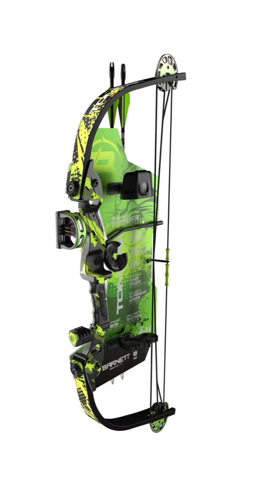 New Barnett Outdoors BAR30019 Tomcat G3 Youth Bow Green 17-22 Lbs Draw Weight