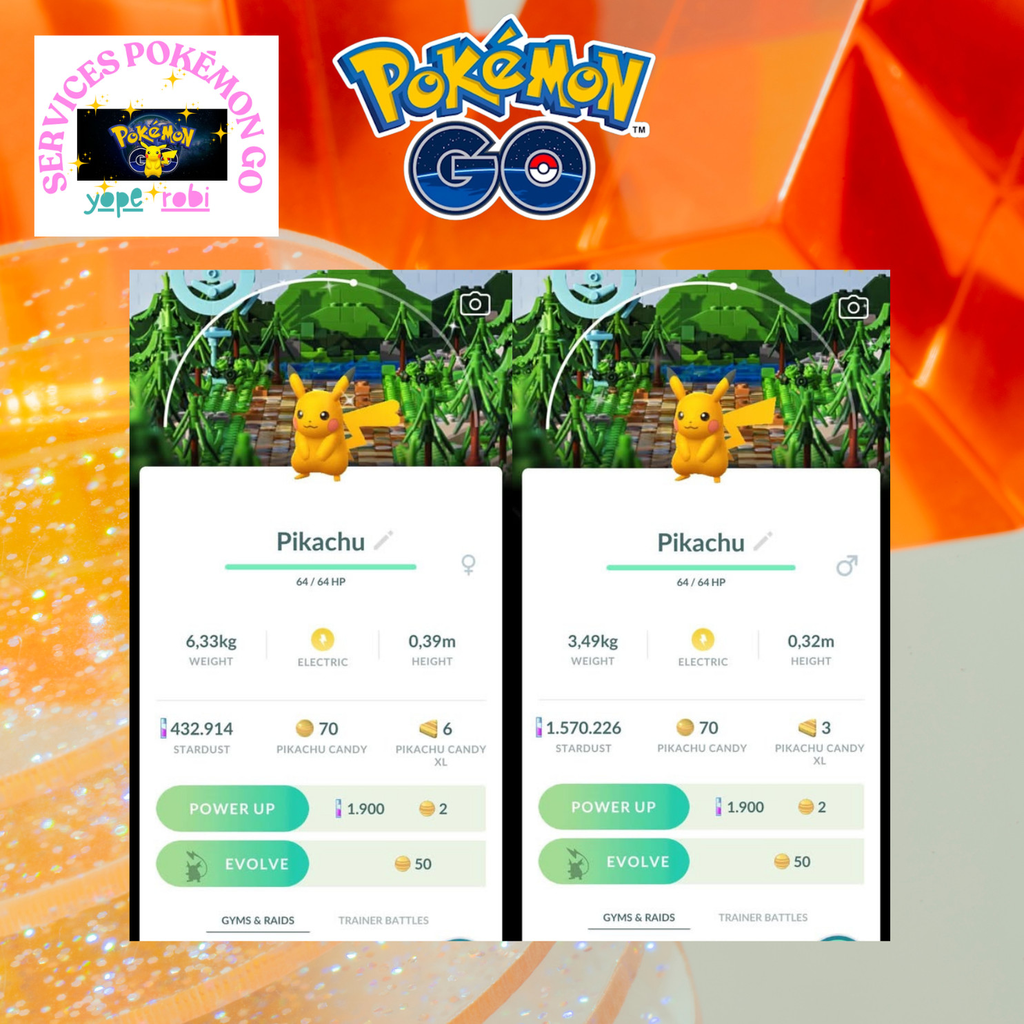Pokémon go❀Shiny Pikachu LEGO Stamp Background❀Trade❀P❀T❀Central❀Digital❀