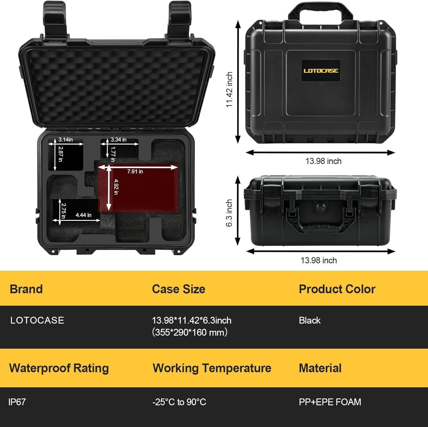 Impact Drill Driver Case for Dewalt: Waterproof Tool Box for Dewalt 20V Tools...