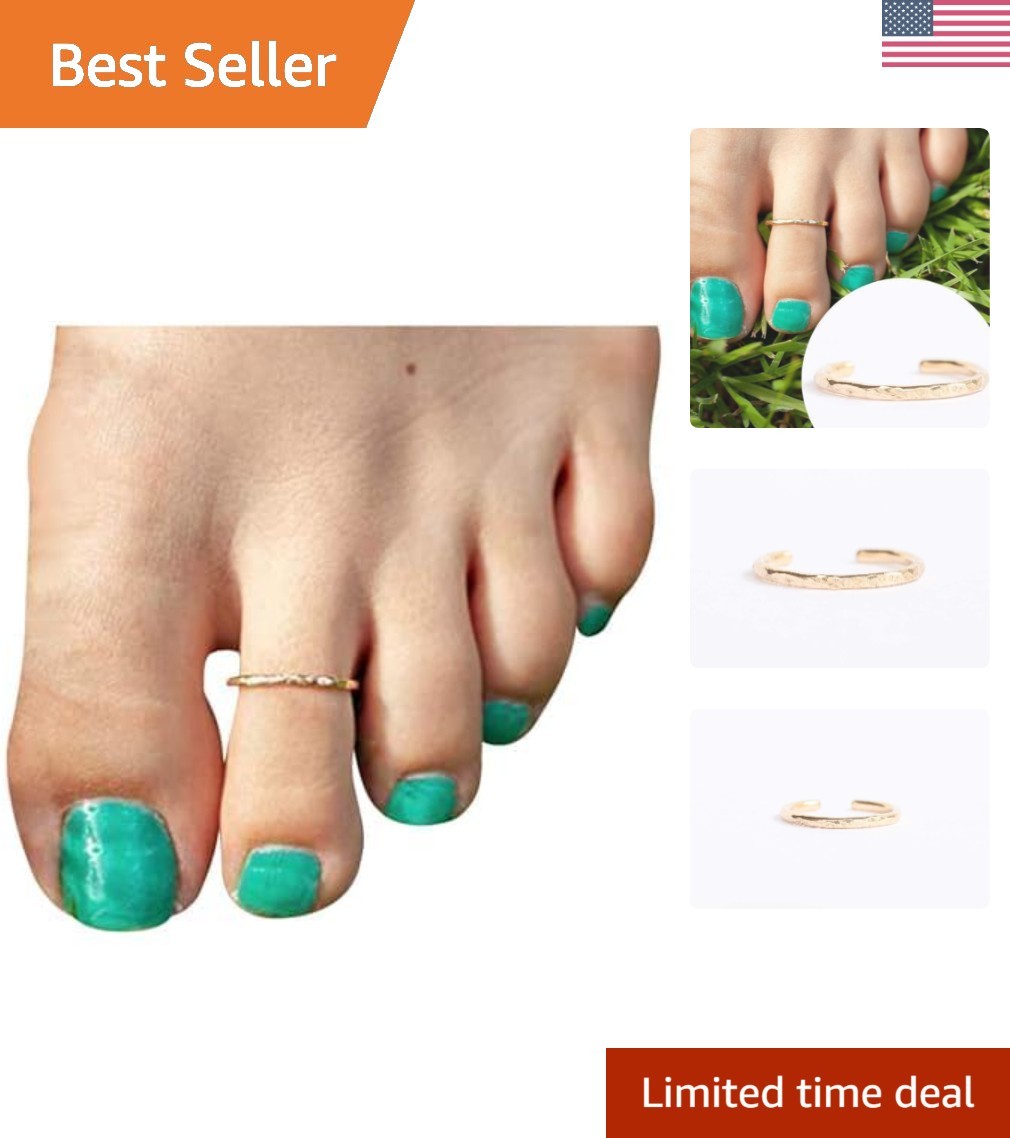 Elegant Adjustable Toe Ring - Gold Filled, Silver & Rose Gold | Minimalist Charm