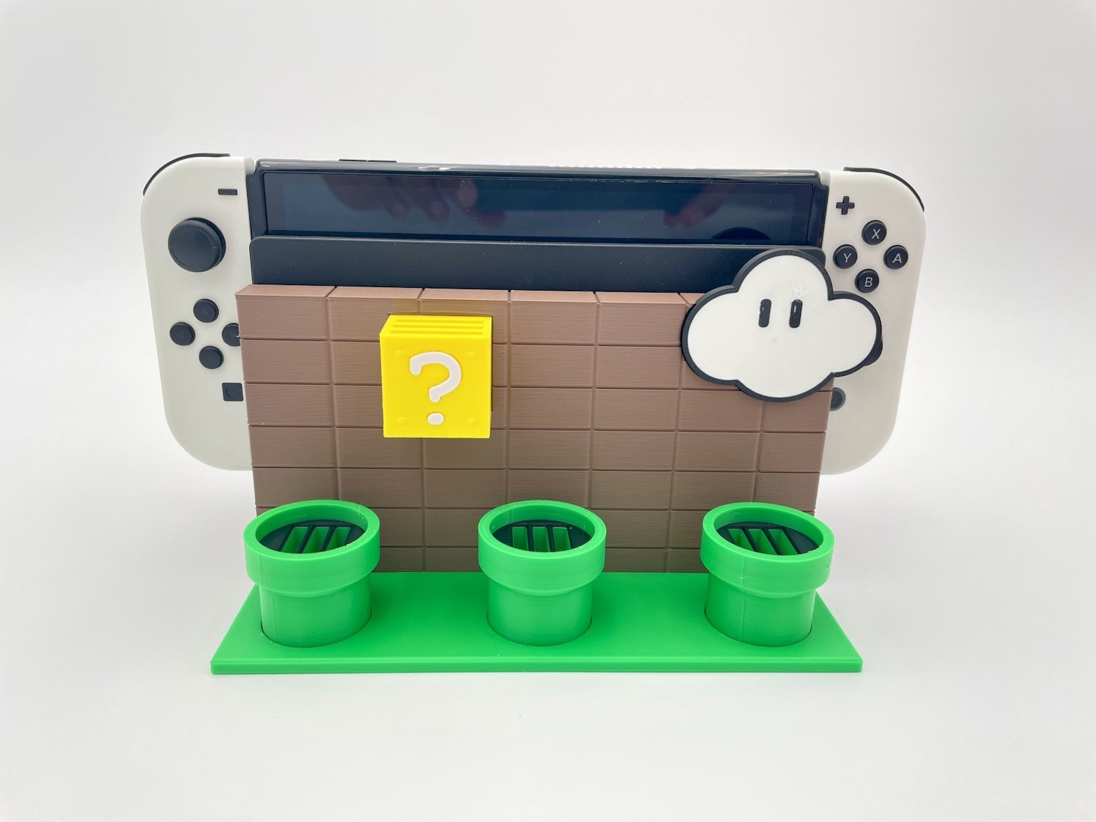 Nintendo Switch + Switch OLED Mario Theme Dock Cover | With Game Storage