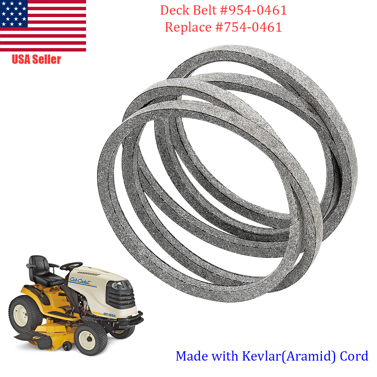 Trans Drive Belt Fits Cub Cadet LT1045 LT1046 LT1050 LT1042 SLT1554 954-0461