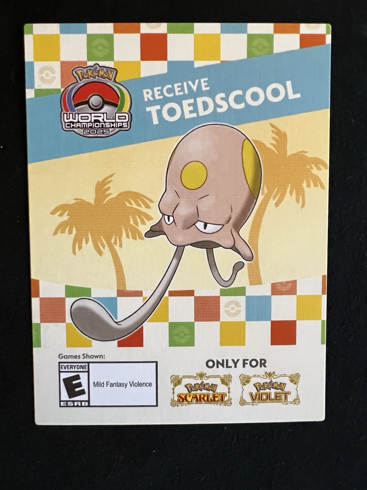 Pokemon World Championships 2025 Anaheim Toedscool Code Worlds (Expired)