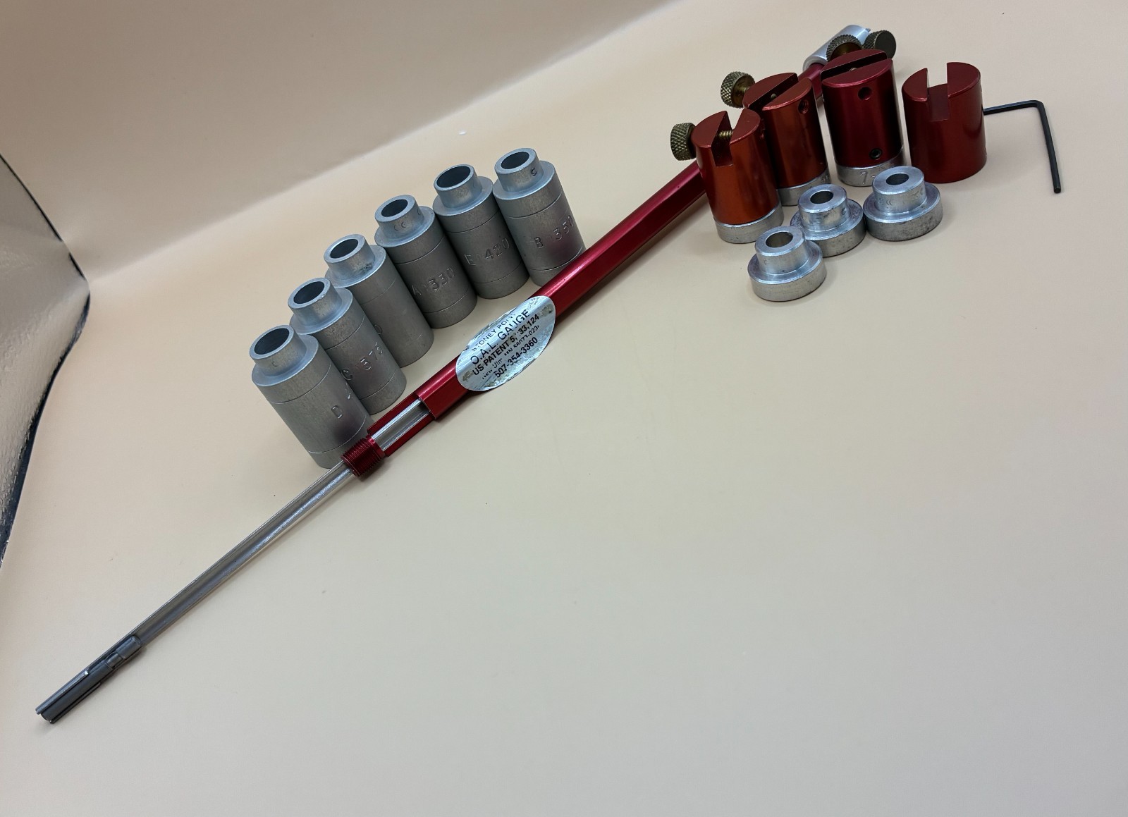 Stoney Point Red Anodized Headspace & Length Gauge Bullet Comparator Lot Hornady