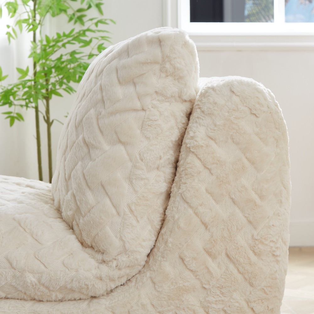 Full Compression Sofa Chair W/Swivel Add Ottoman For Living Room Bedroom White