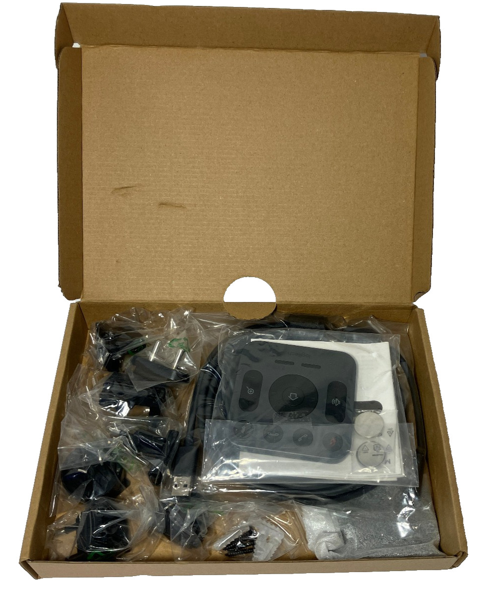 Logitech Meetup Remote Control 993-001389 Accessory Kit, Remote, Cable +More NEW