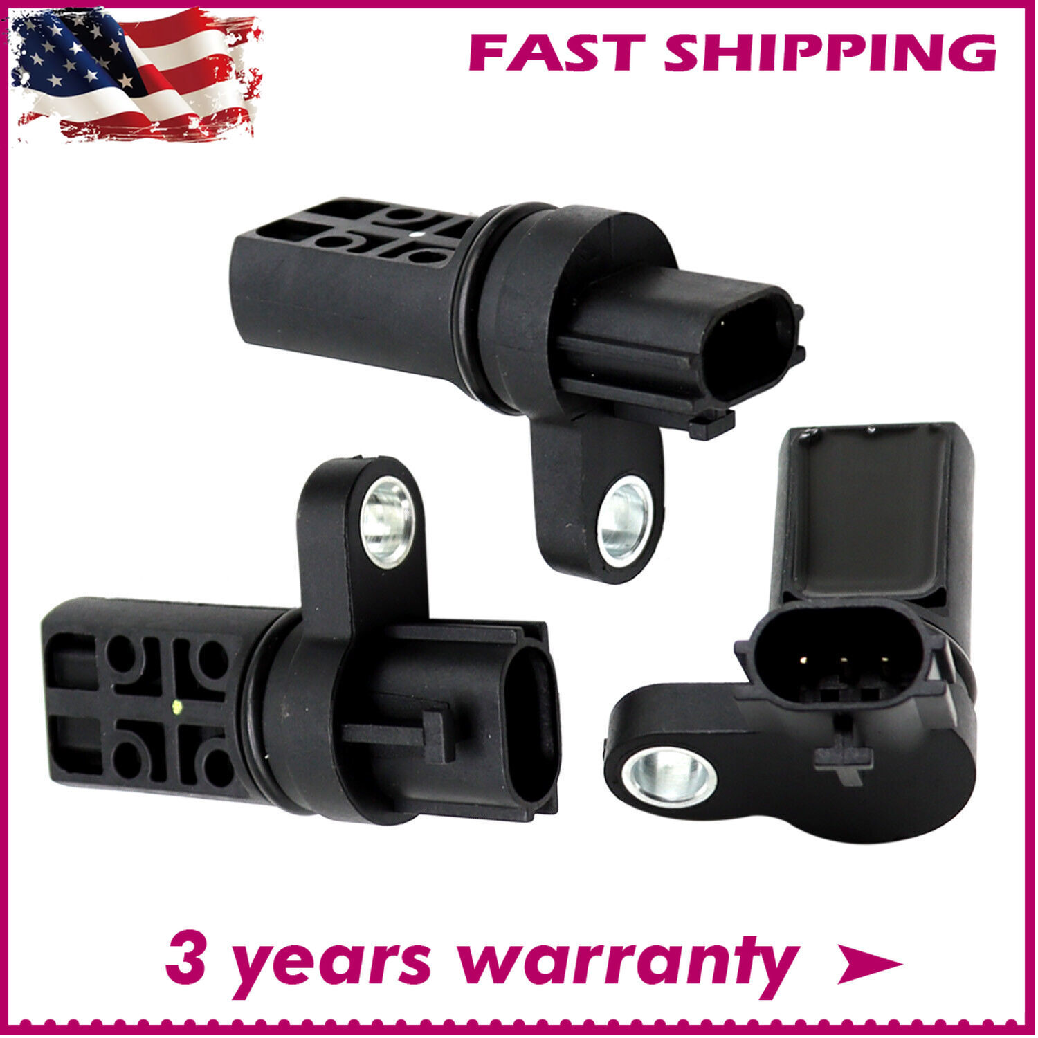 Set 3 Camshaft / Crankshaft Position Sensor Fits For Infiniti & Nissan