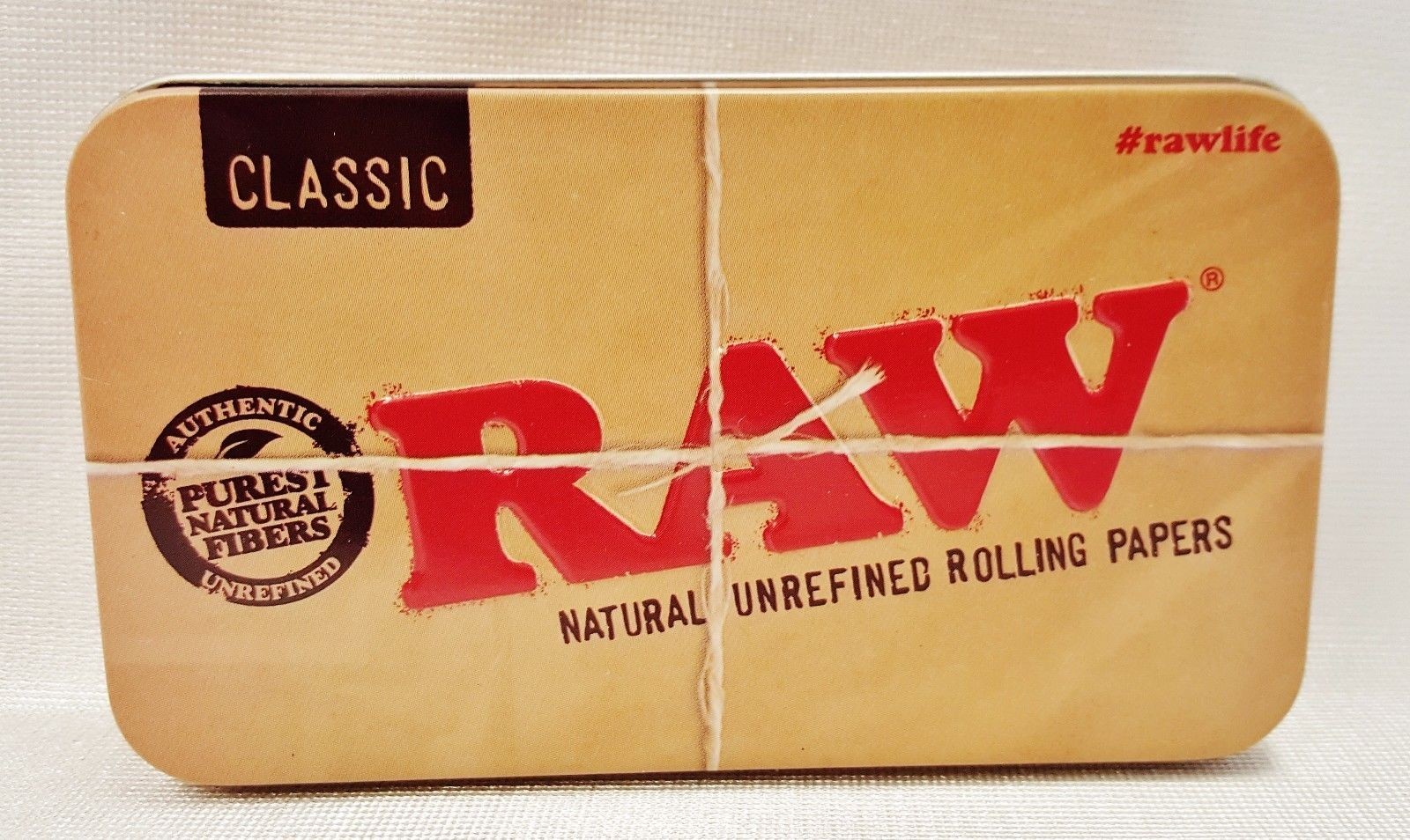 RAW Rolling Papers Metal Storage Container Travel Tin 4.5" X 2.5" X 1" Free Ship