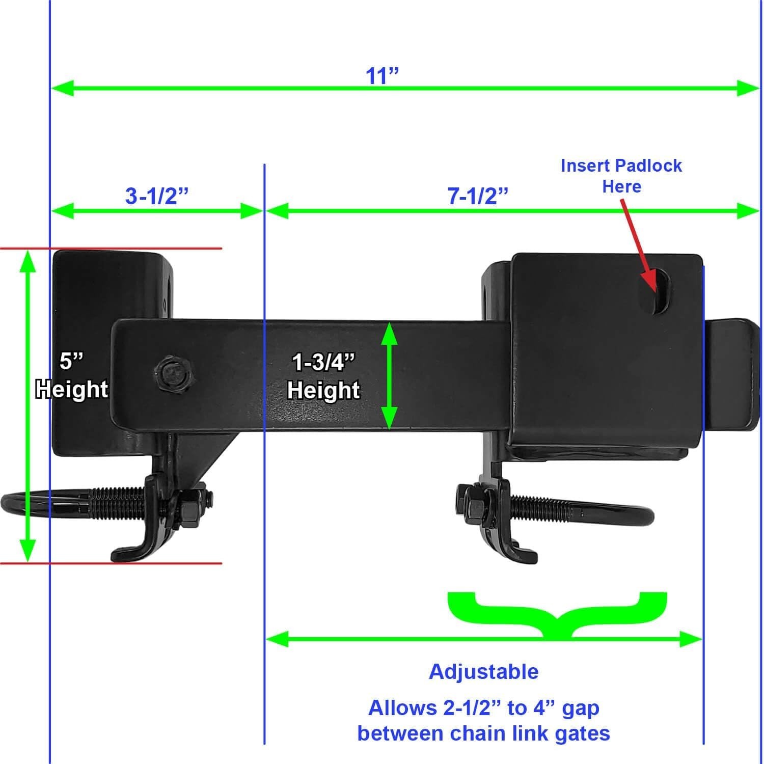 Secure Double Gates with Chain Link Latch