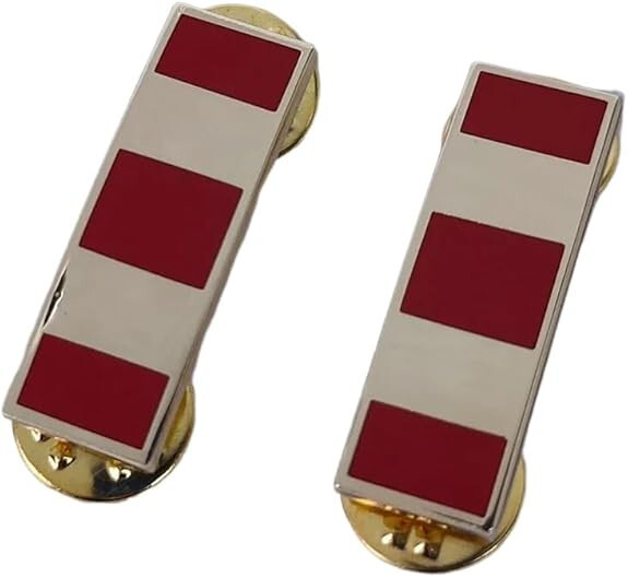 PAIR US MARINE CORPS CHIEF WARRANT 3 (CW3) RANK INSIGNIA DRESS LAPEL PIN golden