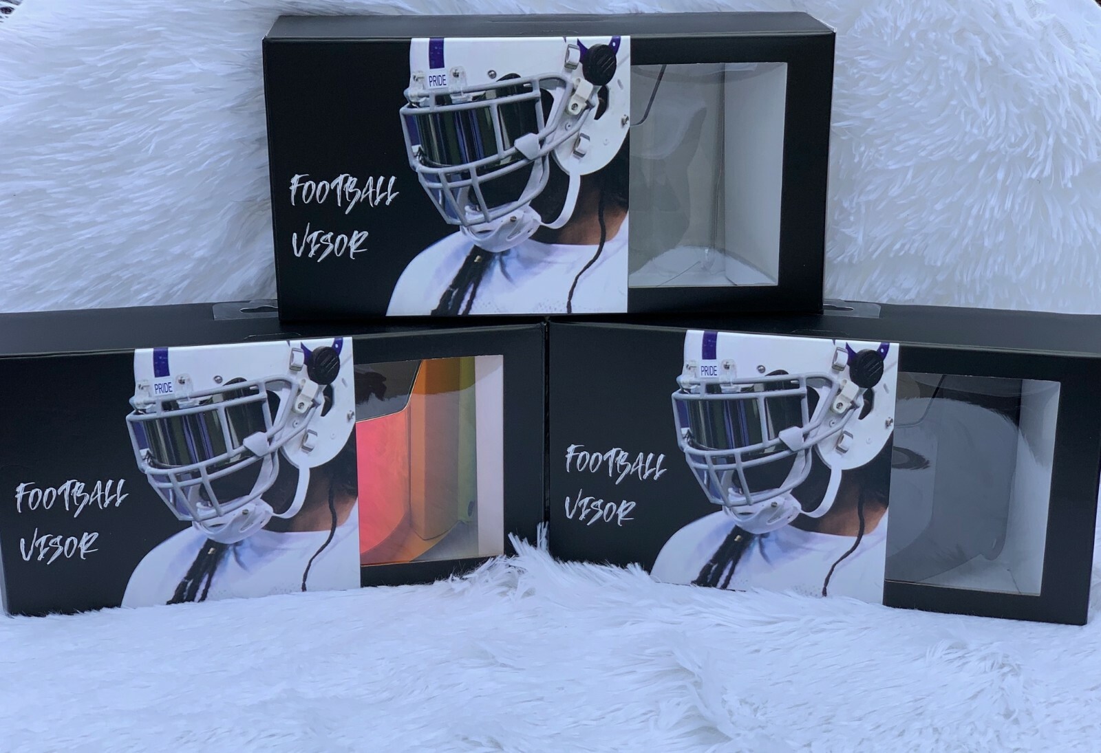 6 CRYSTAL CLEAR Football Helmet Visors for $79.99