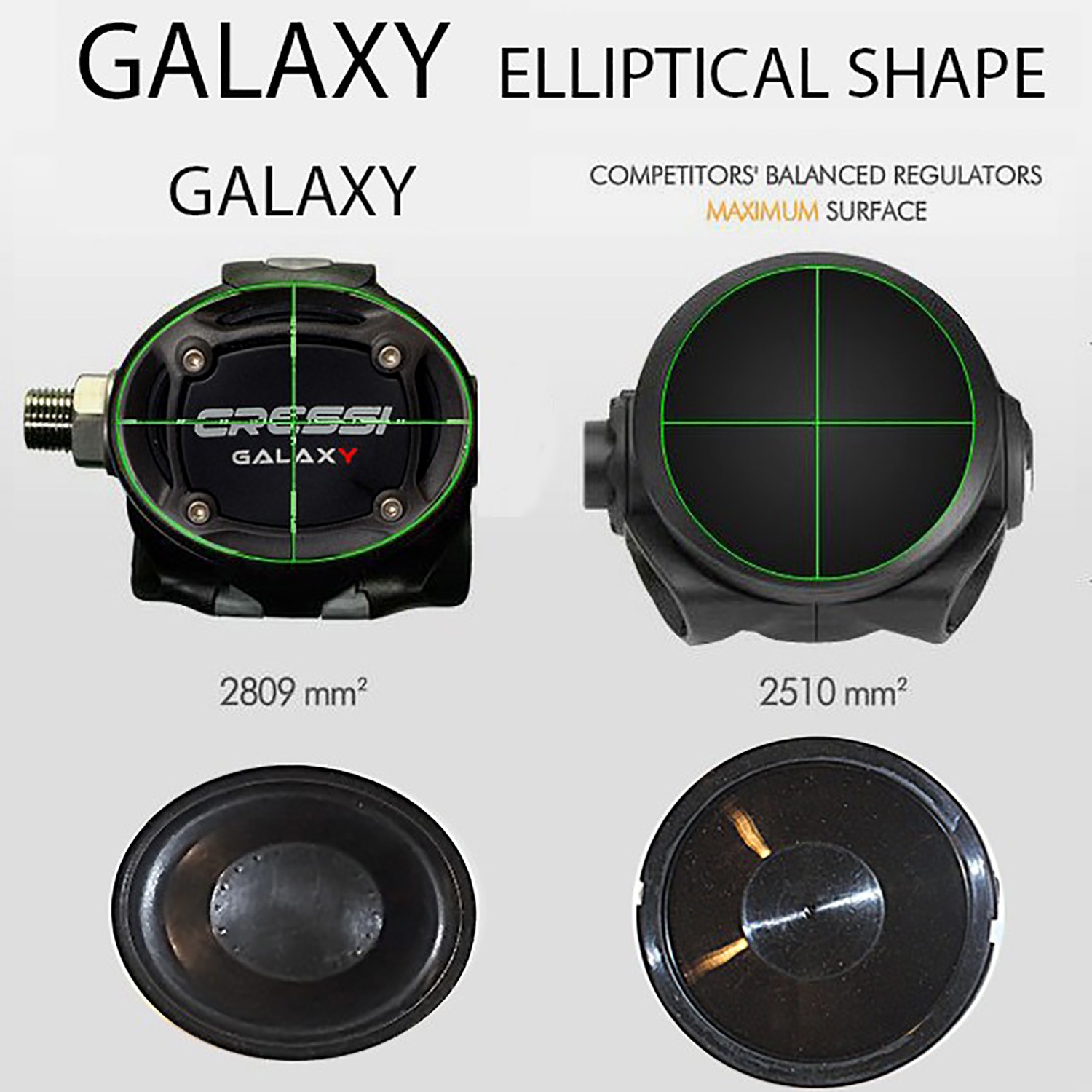 Cressi T10-SC Cromo/Galaxy-R Yoke Regulator