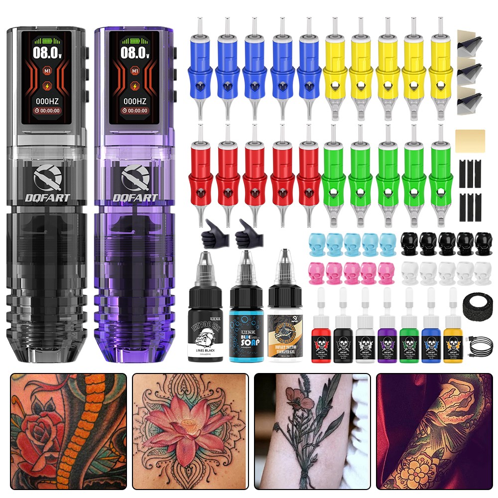 Portable LCD Color Screen Tattoo Pen Set Portable,Cordless, USB Powered ASD