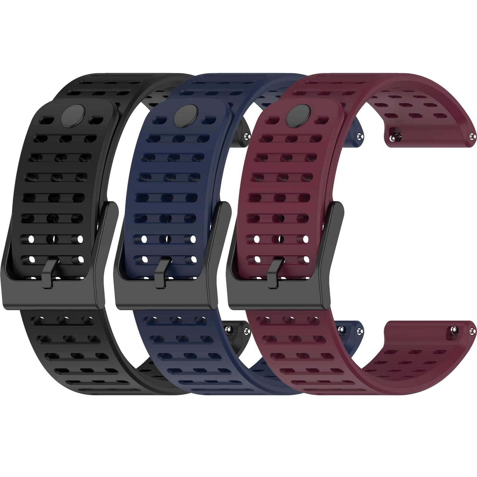 Chofit Sport Strap Compatible with 6.0-8.7 inches, Black&DarkBlue&WineRed
