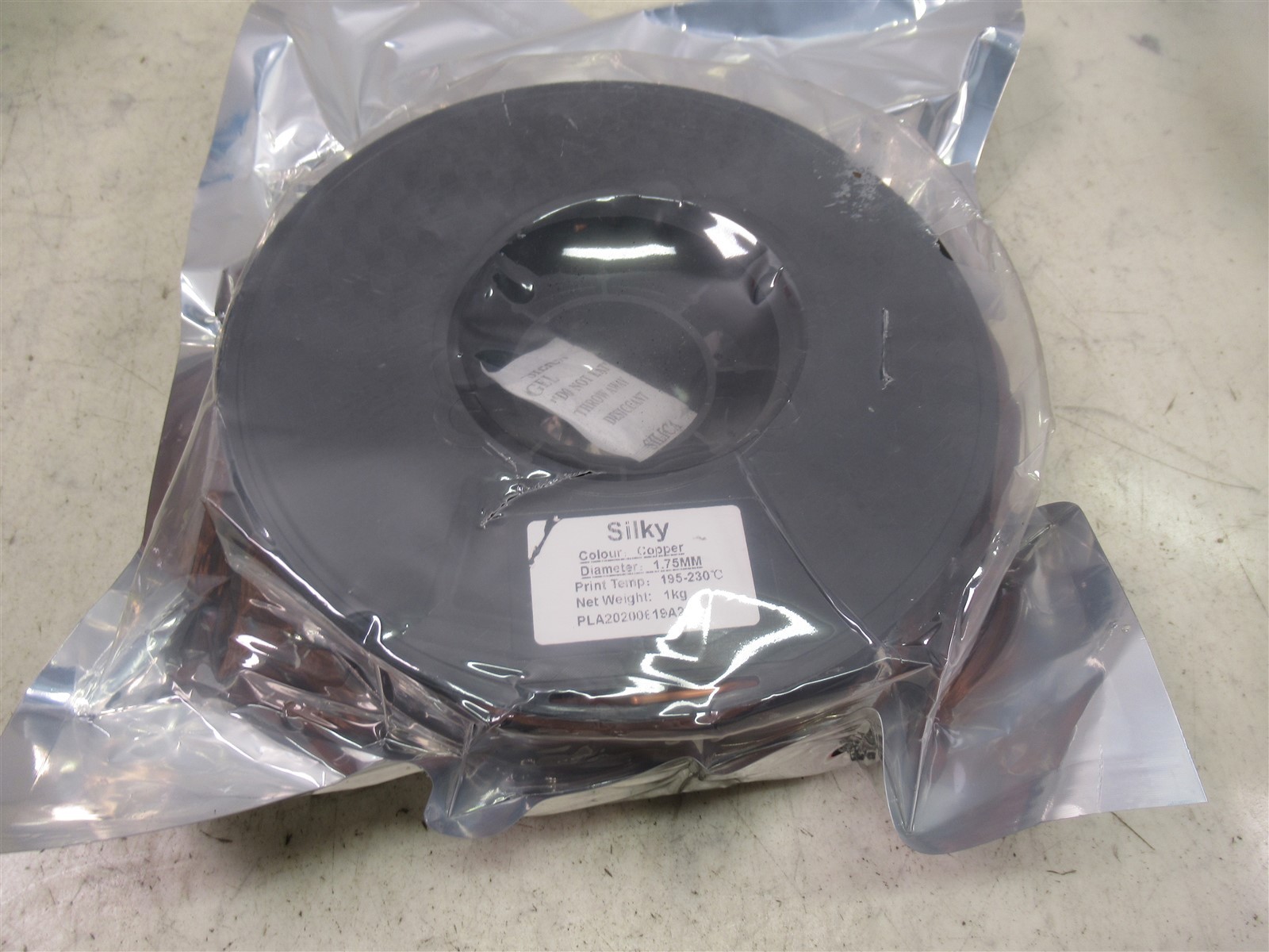 Silk Copper PLA 3D Printer Filament 1.75mm 1KG Spool Shiny Metallic New Sealed