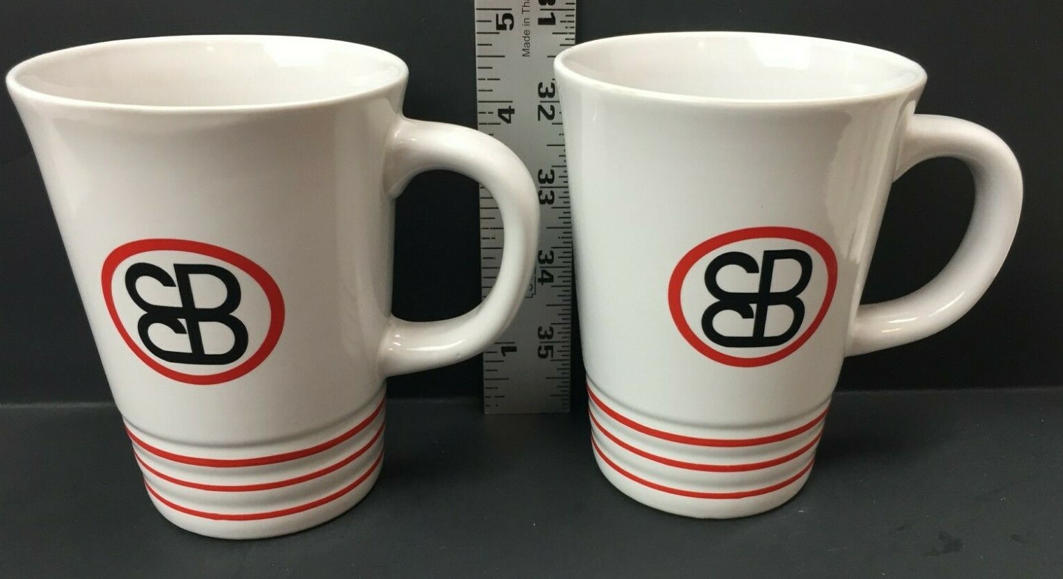 2 Coffee Cups Mugs CCB Logo