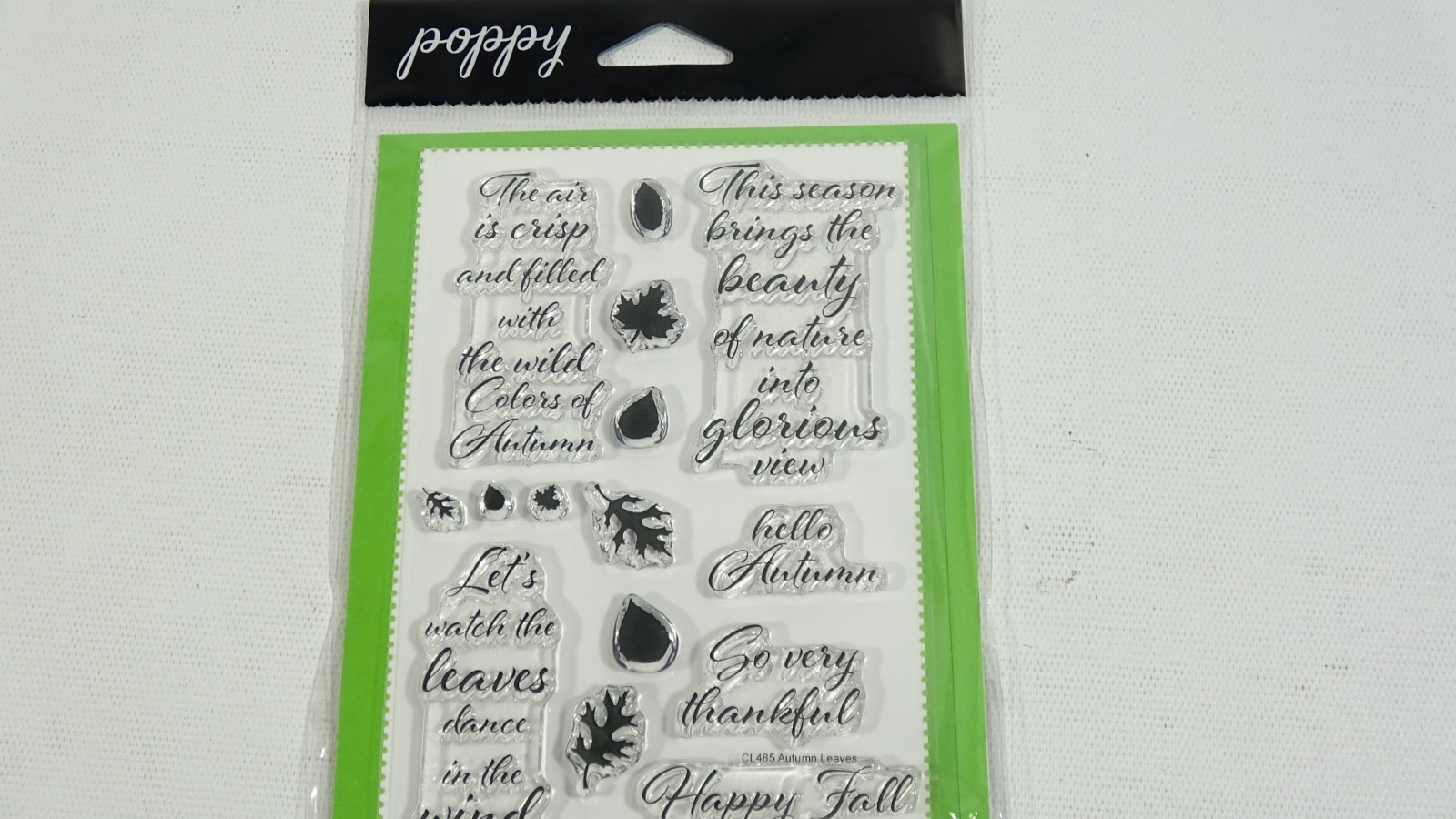 2019 Poppystamps Clear Stamps Autumn Leaves CL485