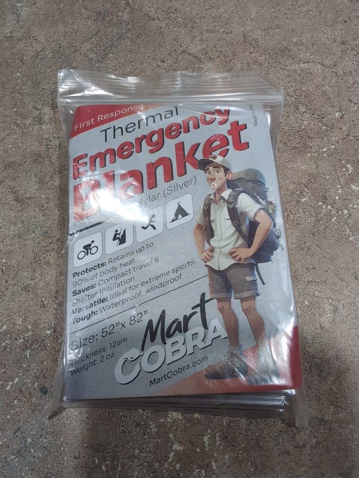 Mart Cobra Emergency Blanket Emergency Survival Blanket Survival Gear Camping