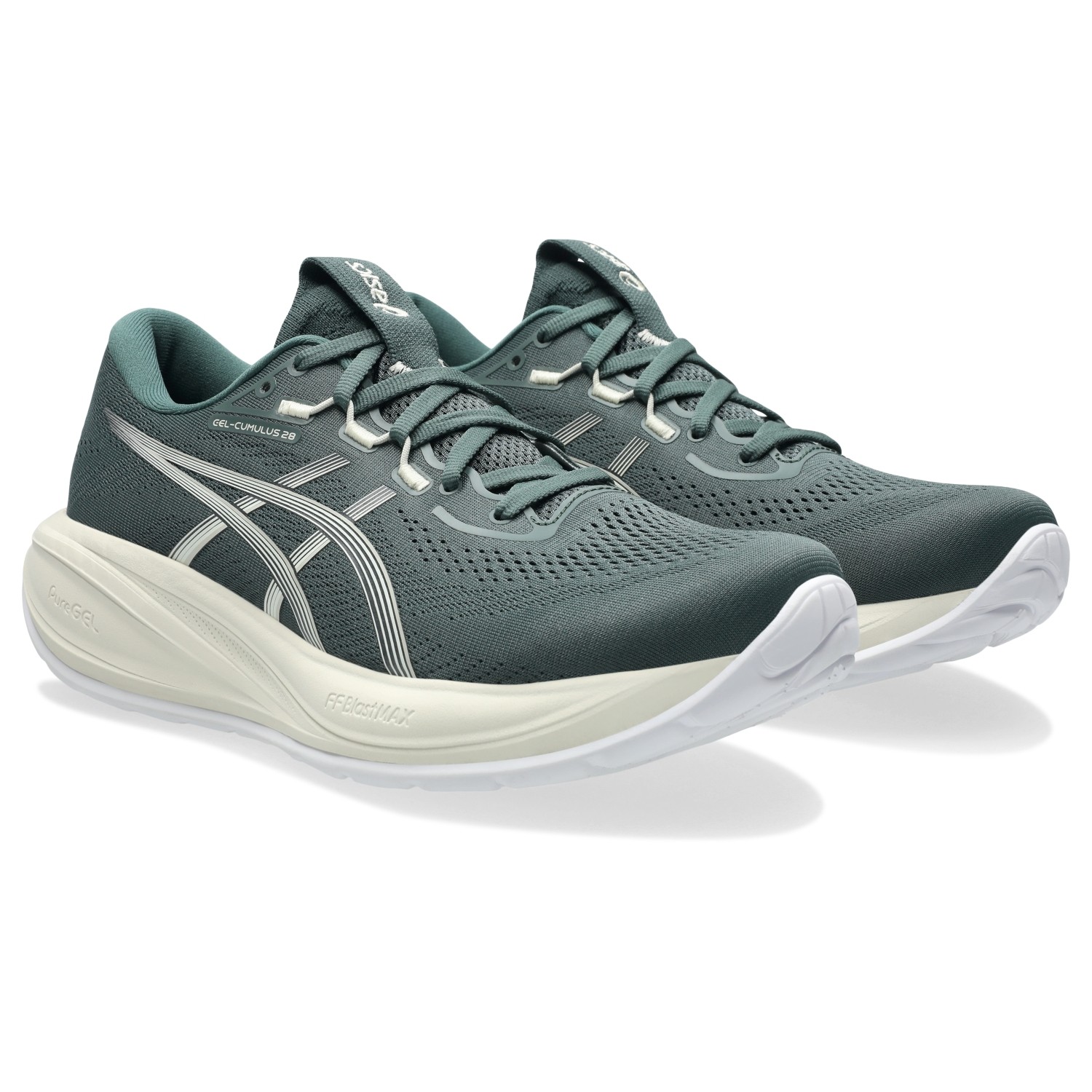 ASICS Men's Gel-Cumulus 28 Running Shoes, Dusty Fern/Ivory
