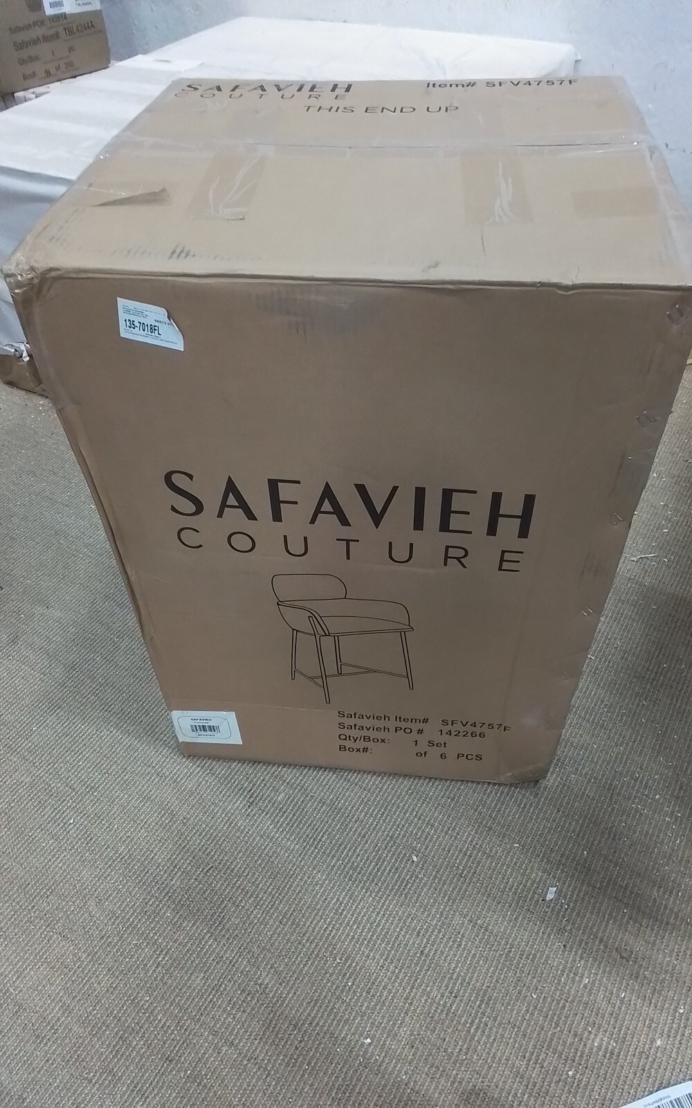 Safavieh CHARLIZE VELVET DINING CHAIR, Reduced Price 2172730484 SFV4757F