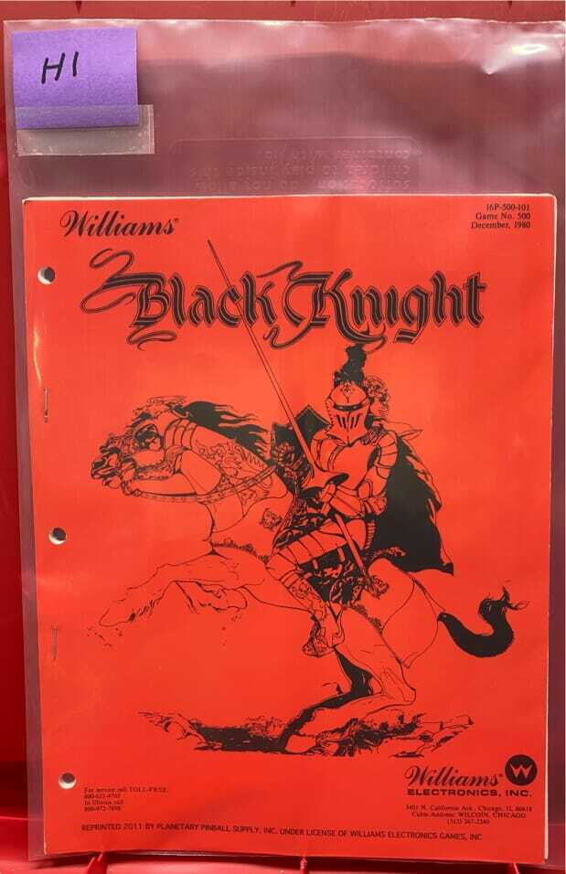 Black Knight RED Ed Pinball Operations/Service/Repair/Troubleshooting Manual sA