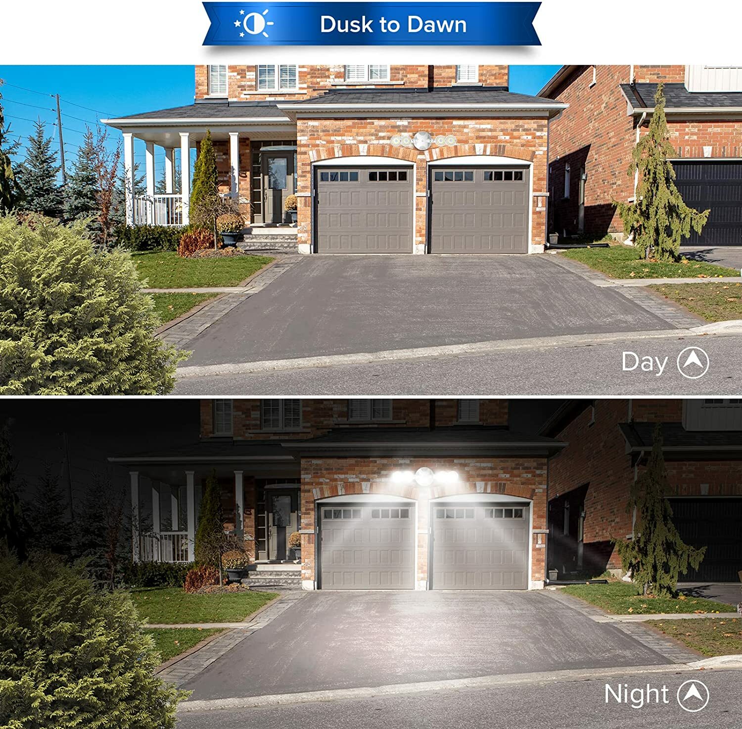 SANSI 4000lm LED Security Light Dusk to Dawn Light Sensor 30W (400W Equiv.) ETL