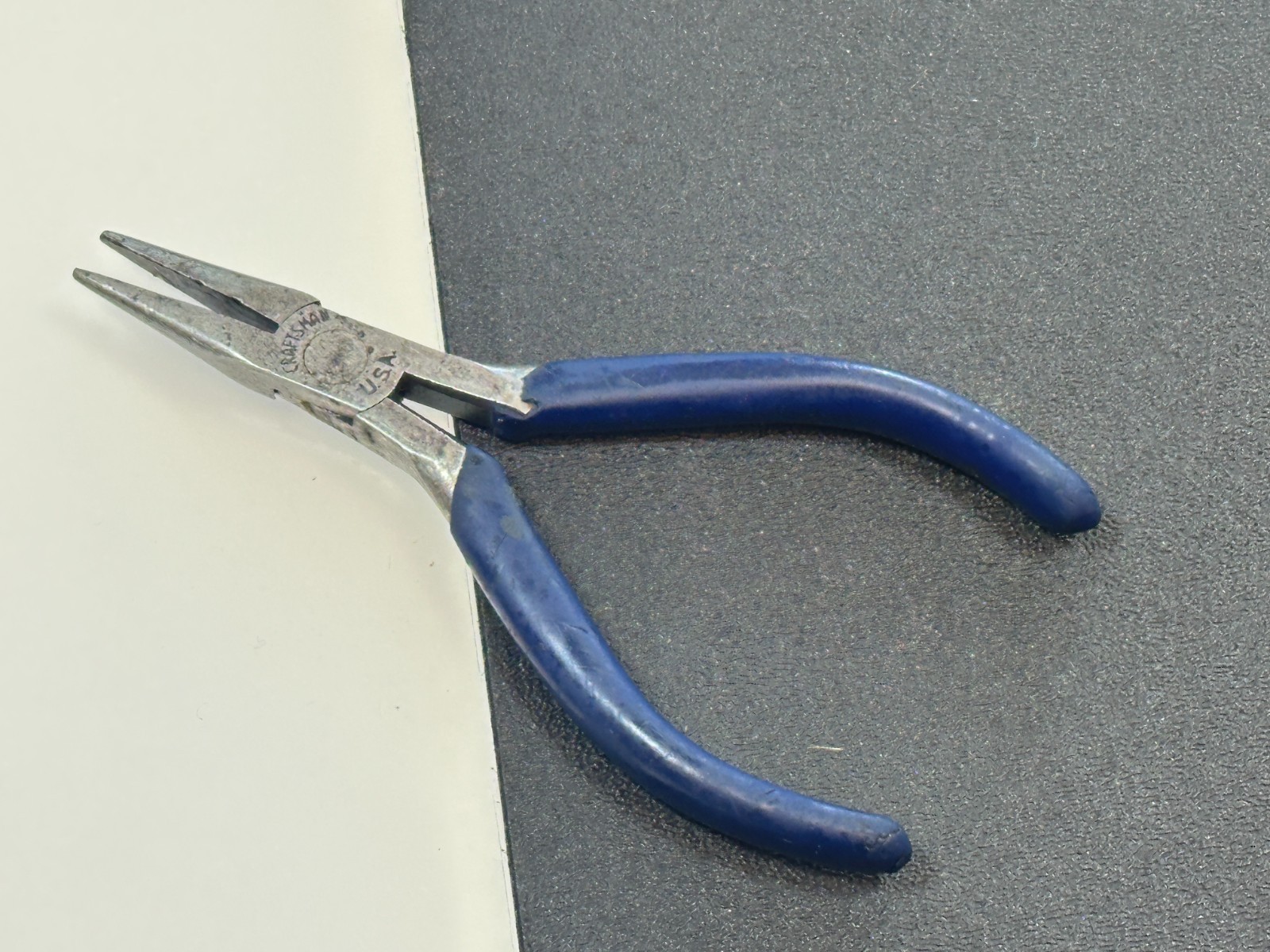 🇺🇸 Craftsman Tools USA Dark Blue Handle Grip (Rare) Needle Nose Pliers 6" Long