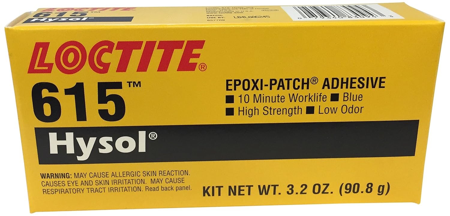 Blue Hysol 615 Two-Part Epoxy Adhesive, Base and Accelerator, 3.2 oz Kit
