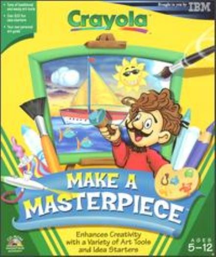 Crayola Make a Masterpiece PC MAC CD color paint drawing art studio kids game!