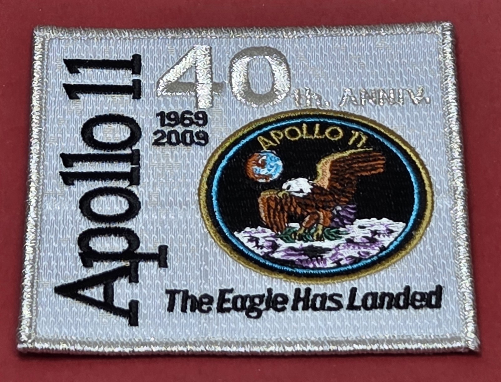 NASA Apollo 11 40th Anniversary Patch 4" x 4" 1969-2009 The Eagle Has Landed A