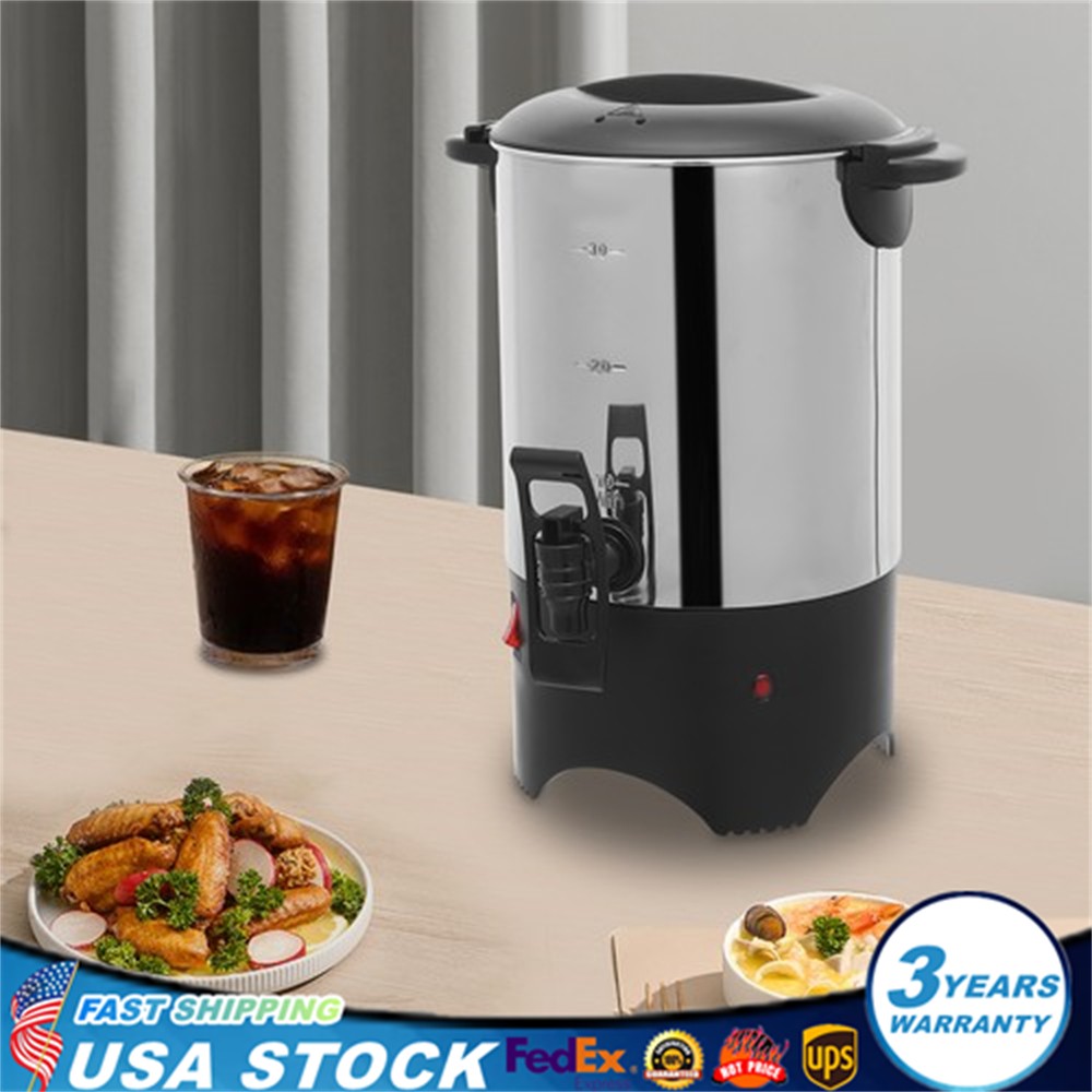 Modern Coffee Percolator 30 Cup Commercial Large Capacity Urn 5.2L/175Oz 1000w