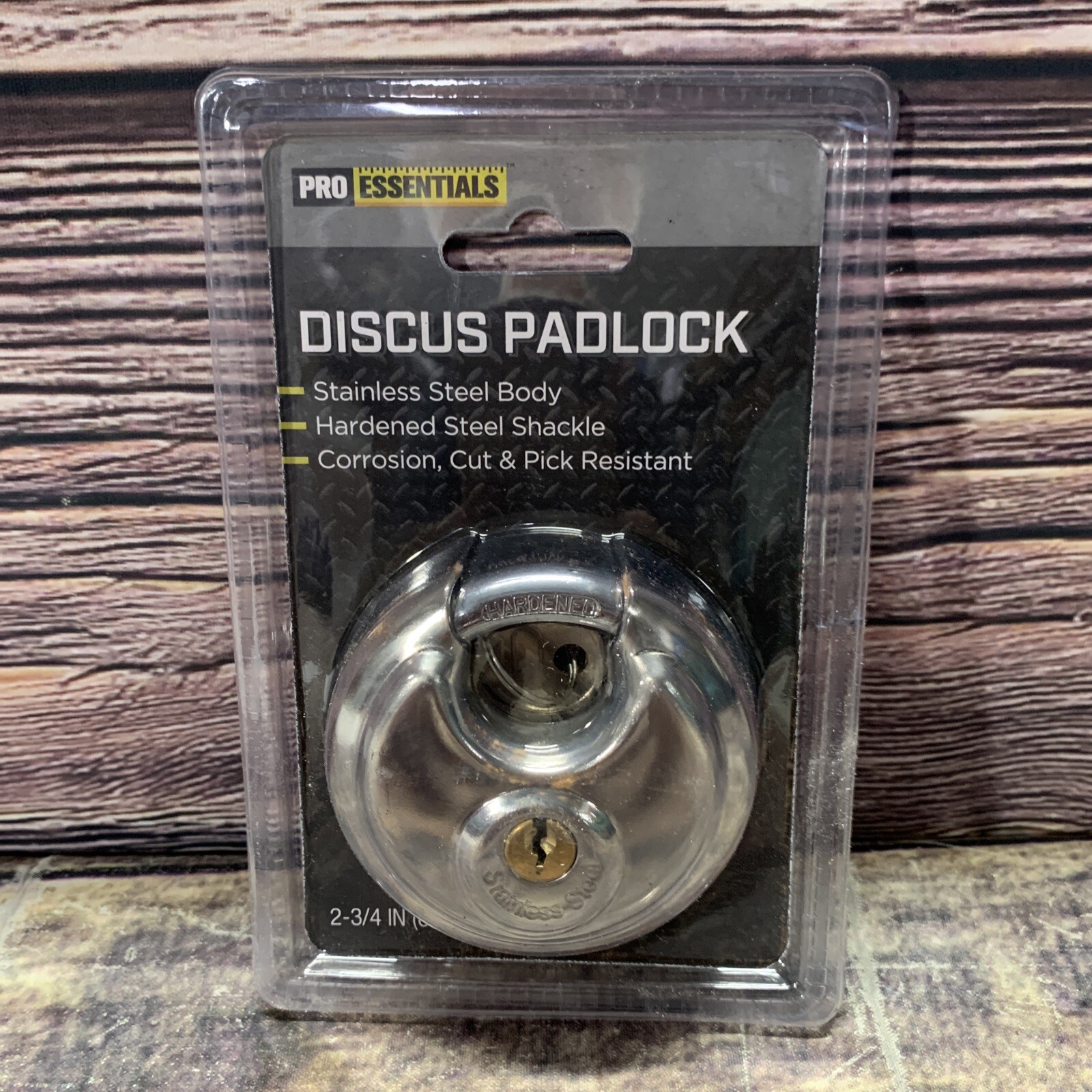 PRO ESSENTIALS discus padlock 2 3/4 Inches