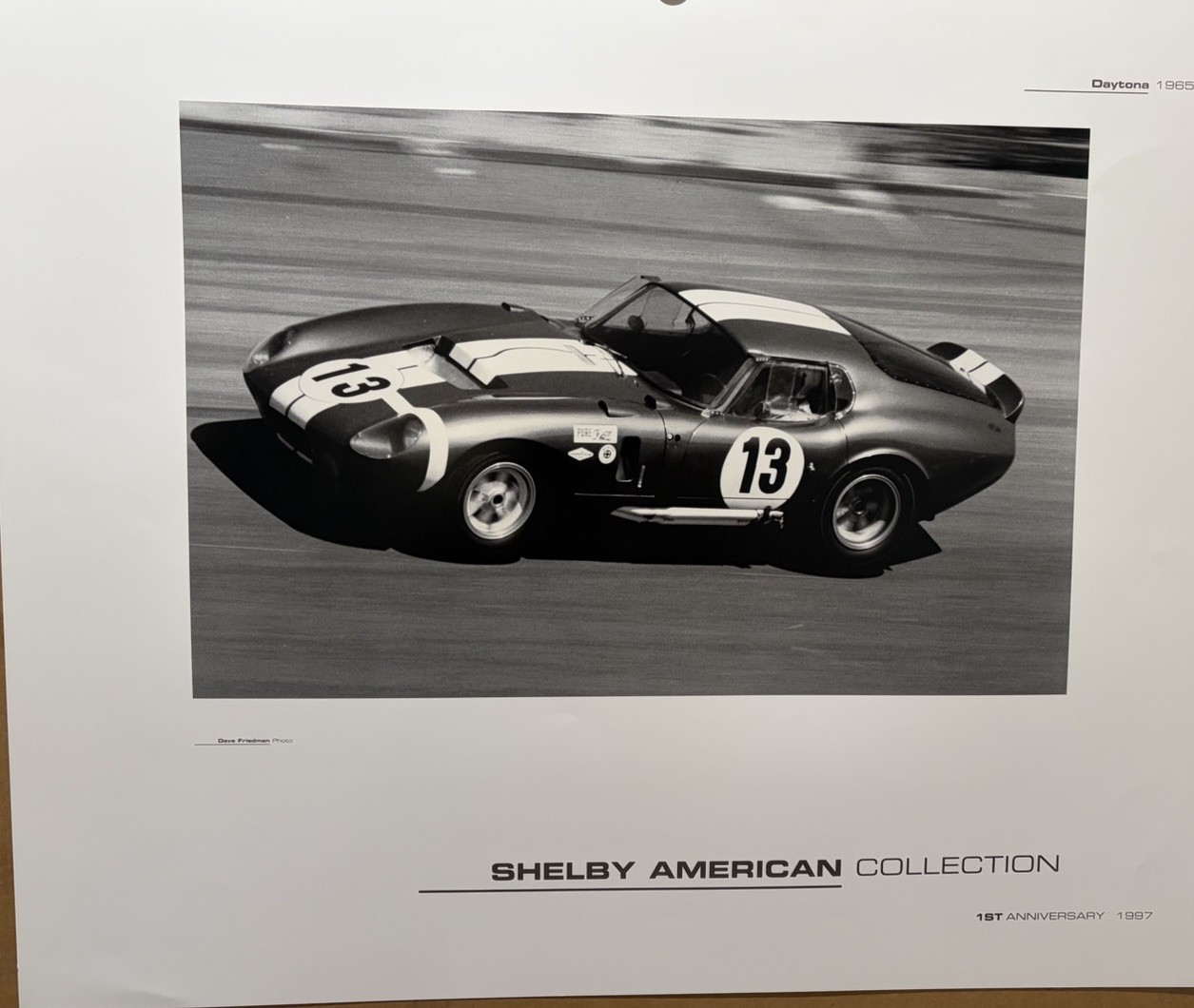 Cobra Daytona Coupe 1965-Daytona 1965 High BankTurn SAC Original Car Poster!