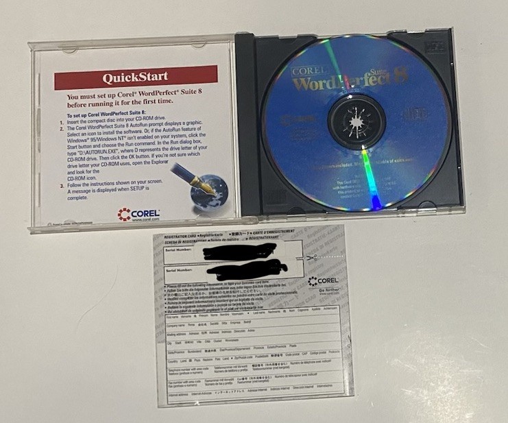 Corel Word Perfect Suite 8 CD For Windows (1997, PC Software) [COMPLETE]