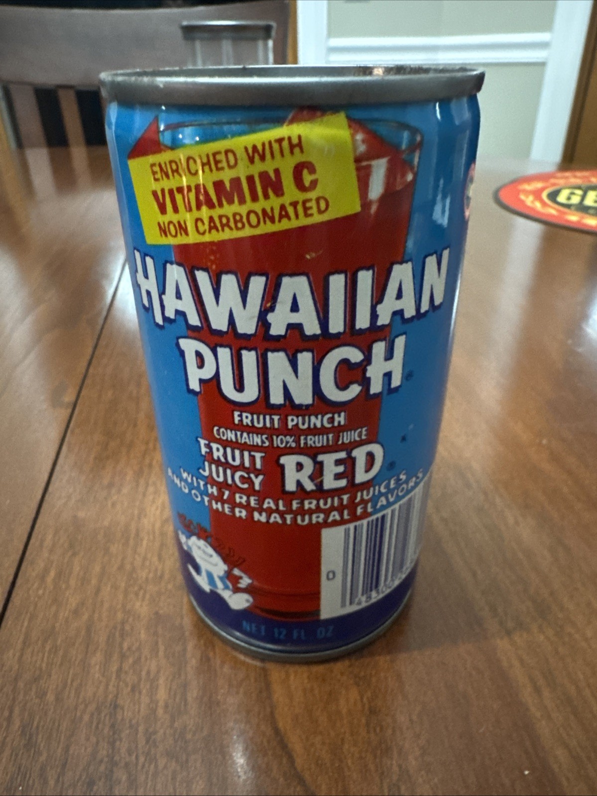 Vintage 1970s-80s Hawaiian Punch Red Sales Mans Sample Bank Top  Soda Can