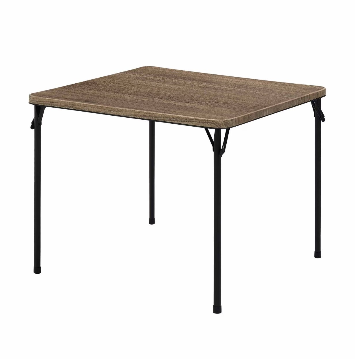 Mainstays 34" Fixed Table Top Folding Legs Card Table, Rustic Oak