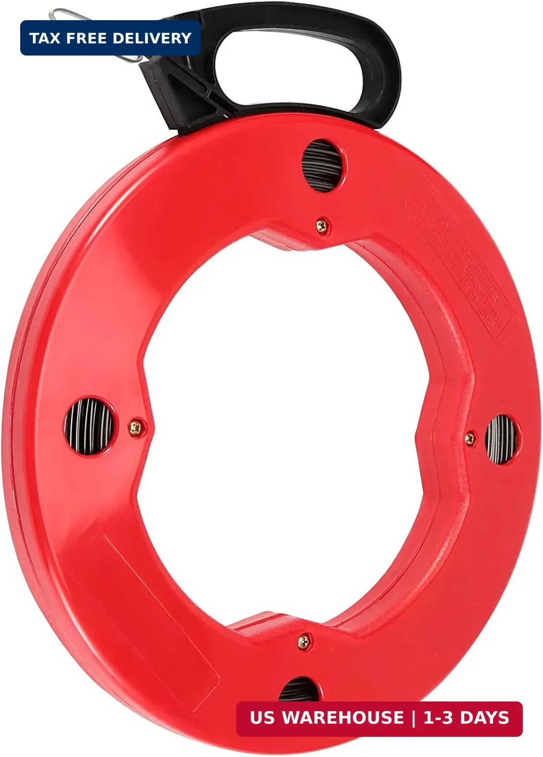 JAPCHET 1/8 Inch x 200 Ft Fish Tape, Electrical Fish Tape Steel Wire Puller with