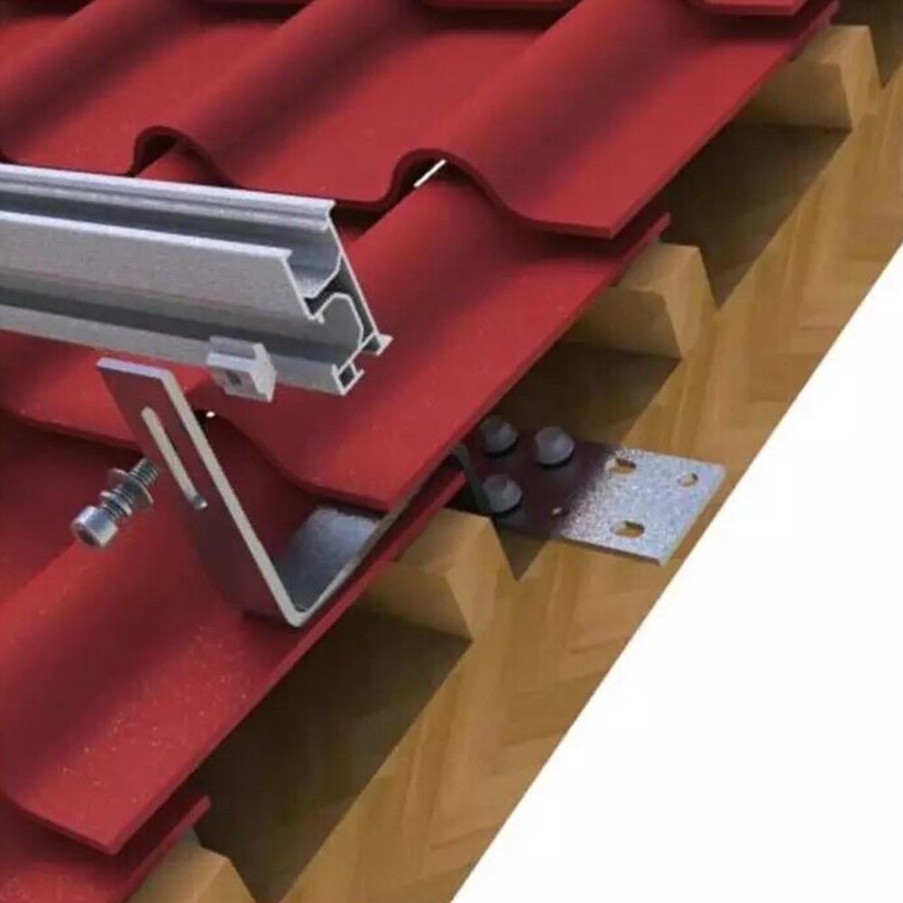 Solar Panel Mounting Rails with Aluminum Brackets 20CM Length