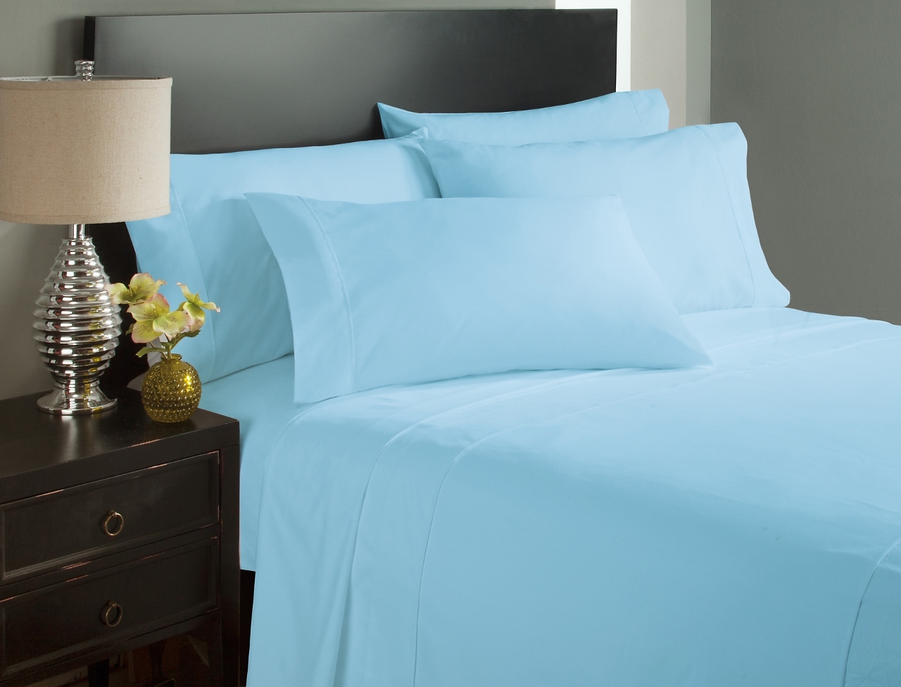 Adjustable Split King Bed sheets - 1800 TC 7 piece set- not split HEAD