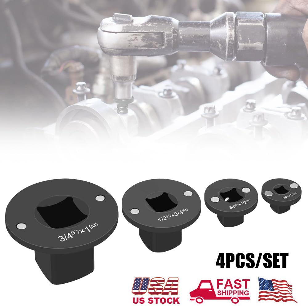 Low Profile Impact Socket Adapter Set - Drive Reducing (Set of 4 Pcs)