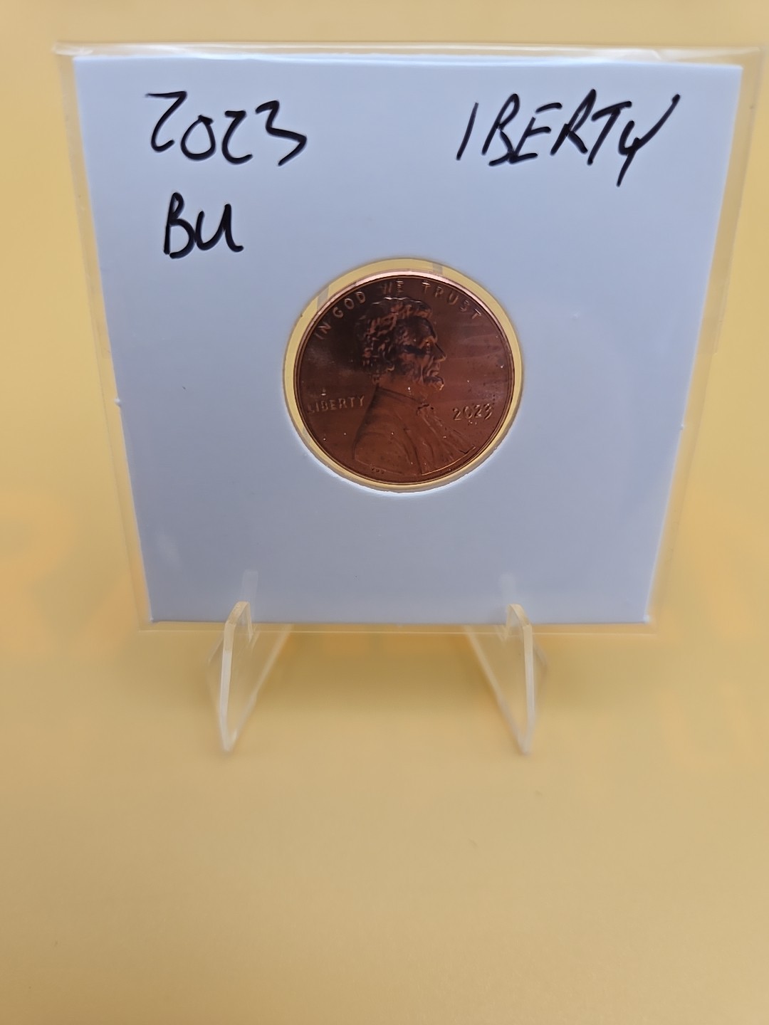 2023 Lincoln Cent Error Coin BU "Iberty" Faded L