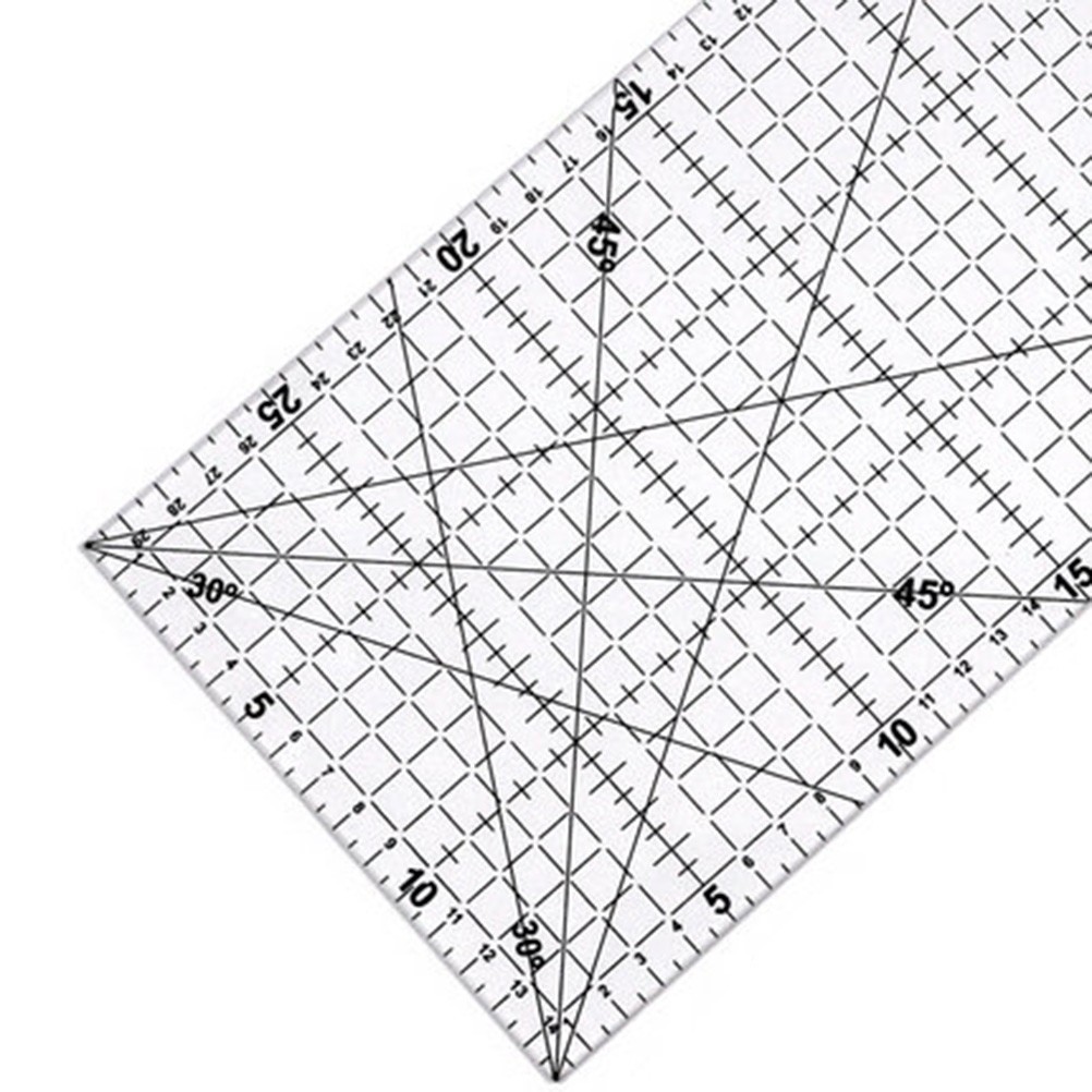 DIY Quilter's Ruler Sewing Ruler Tool with Grid Lines for Easy Precision