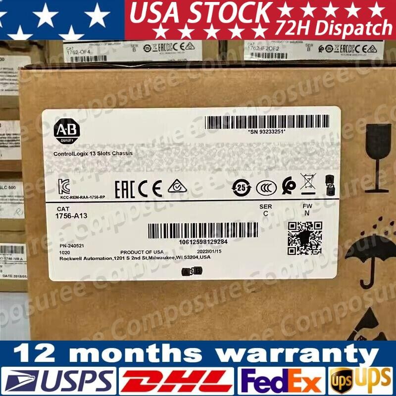 Sealed Allen-Bradley 1756-A13 13 Slot Chassis PLC  US Free Tax