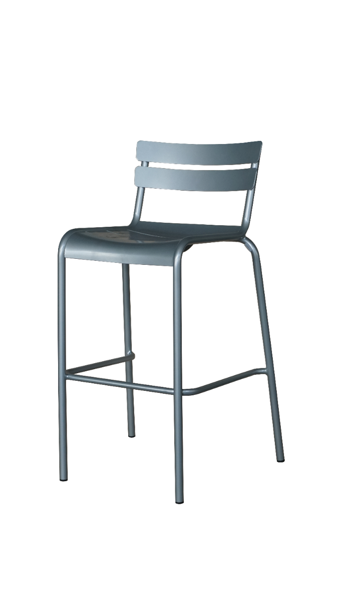 CenPro Silver Powder Coated Aluminum Outdoor Barstool