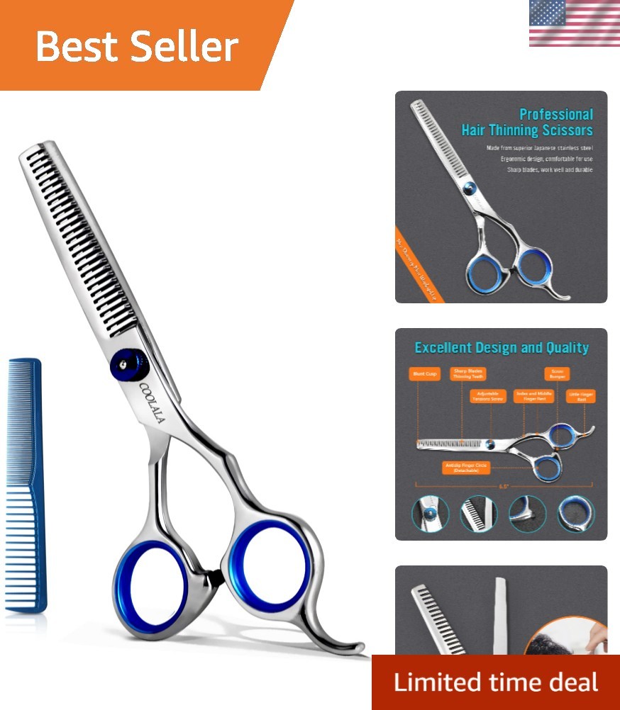 Stainless Steel Hair Cutting Scissors Thinning Shears 6.5 Inch Professional Salo