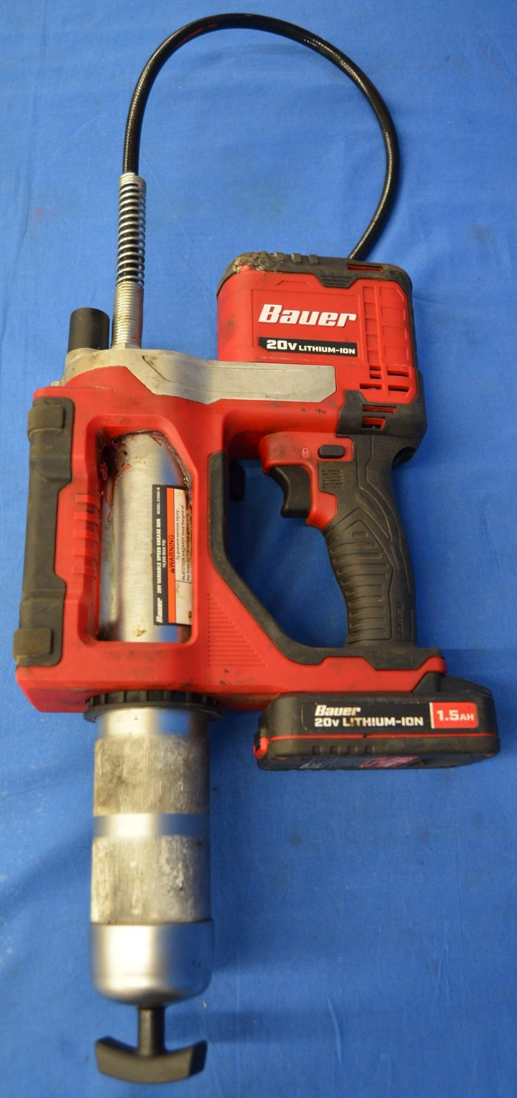 BAUER 20V Lithium Cordless Grease Gun 10,000 PSI W/ Battery No Charger