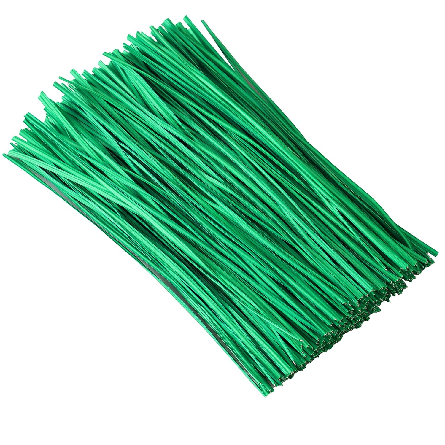 Tangyinrd 300 Pcs 6 inch Green Plastic Twist Ties, Cable Ties, for Bags, Gardeni