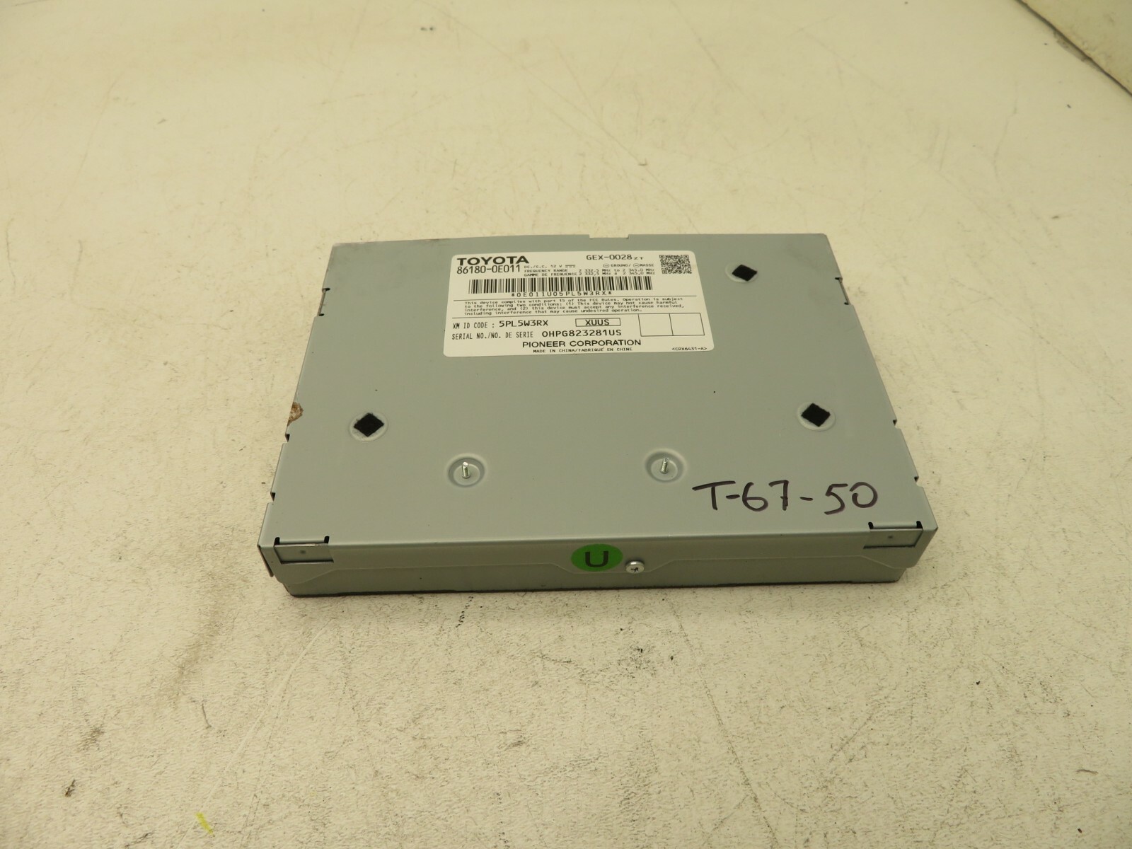 2014- 2018 TOYOTA SIENNA SATELLITE RADIO RECEIVER CONTROL MODULE PIONEER OEM