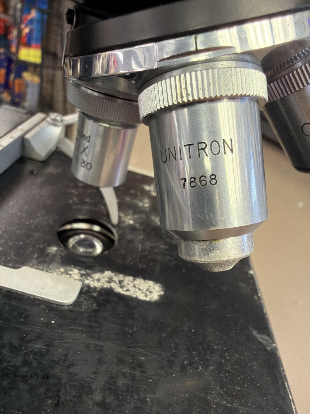 Vintage Unitron Microscope 52548 With Case Tested And Works Wow!