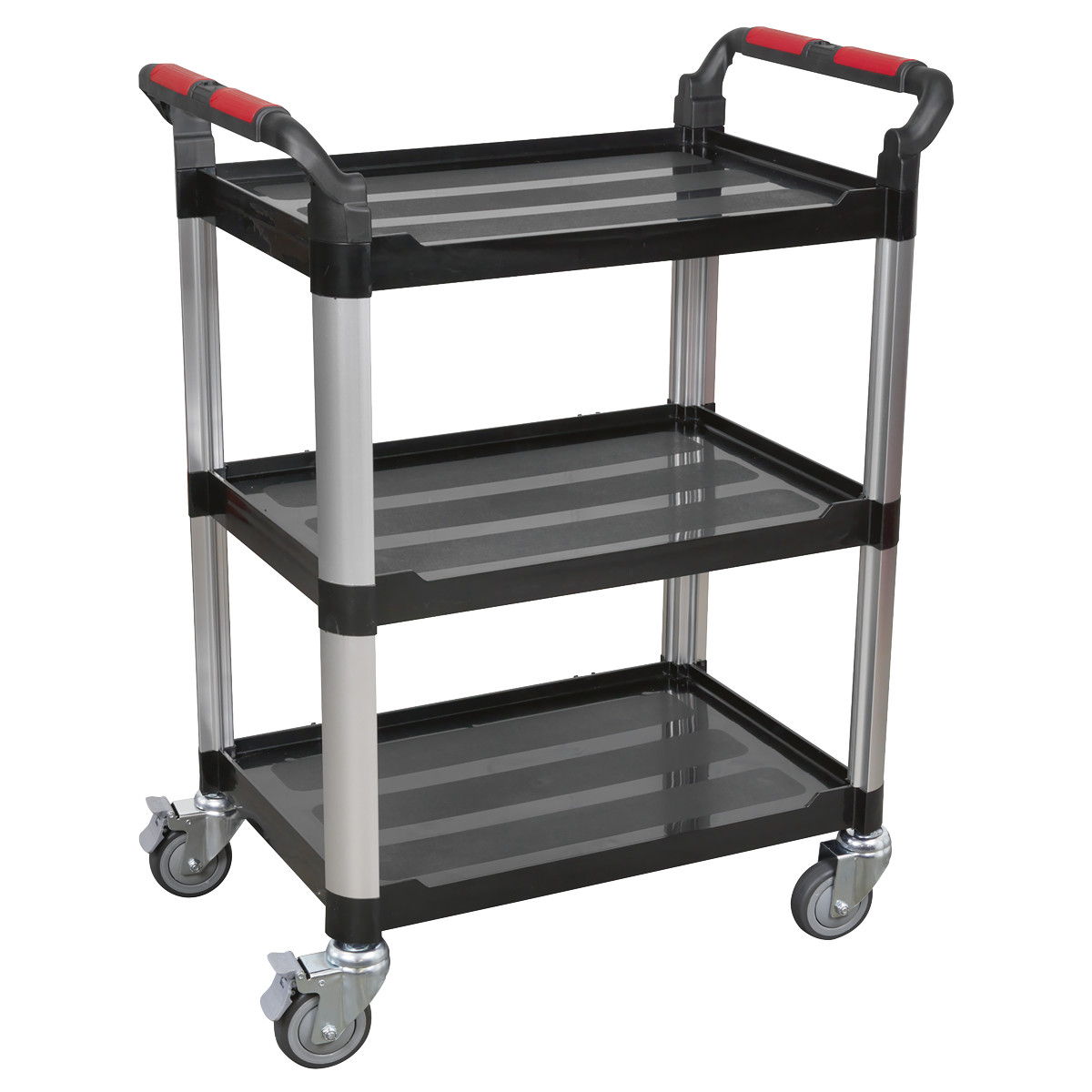 Sealey 3-Level Shelves Composite Workshop Garage Trolley 10kg Capacity CX309